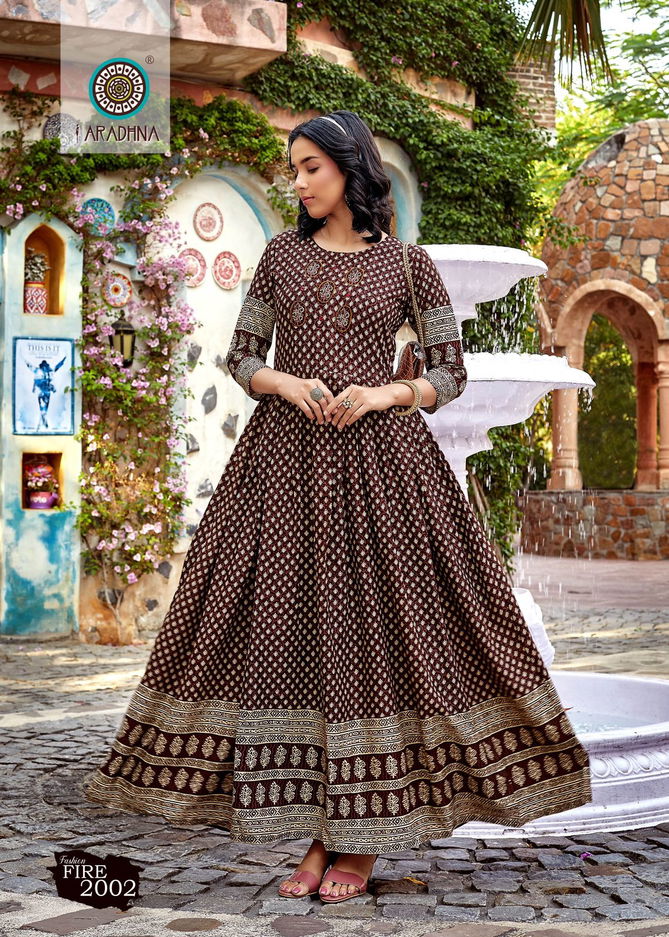 Aradhna Fashion Fire Vol 2 Printed Anarkali Kurti Catalog
